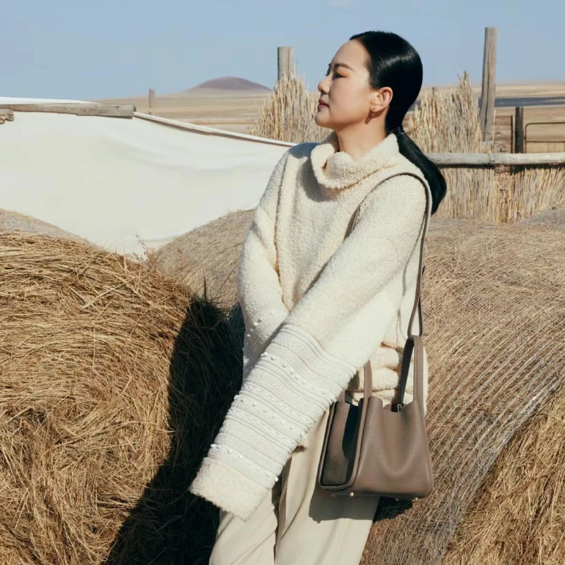 Original 100% Songmont Bucket Bag Vegetable Basket Series Women's Small Personality Design Large Capacity Portable Shoulder Bag