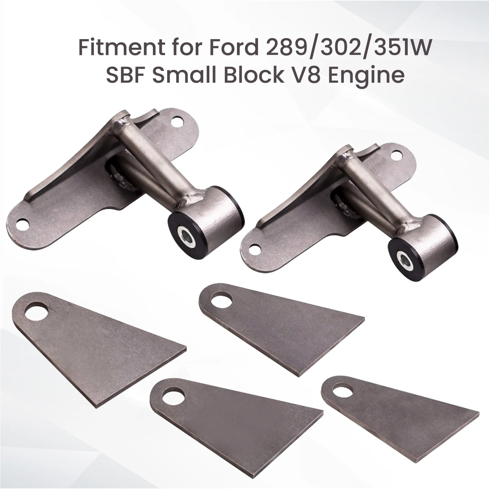 2-Piece Engine Swap Motor Mount Set For Ford 289/302/351W Small Block V8