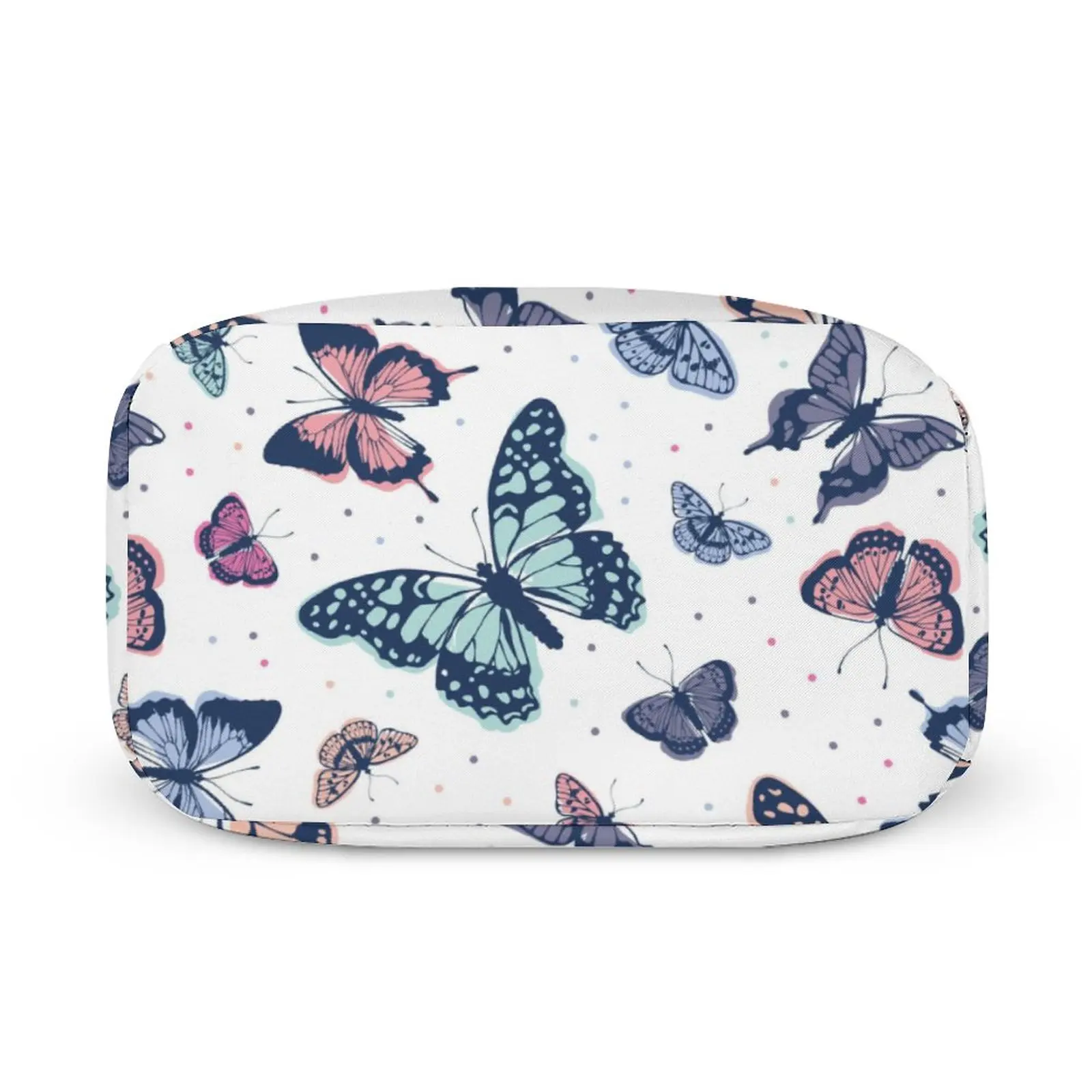 Custom Pattern Tote Lunch Bags for Women Butterfly Print Portable Lunch Bag Picnic Travel Breakfast Box Office Work School