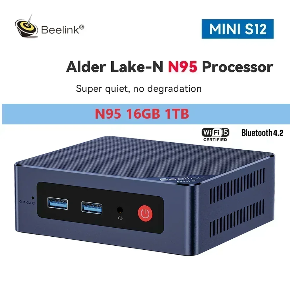 Beelink-Mini S12 Proゲーミングコンピューター,Intel n95,n100,wifi6