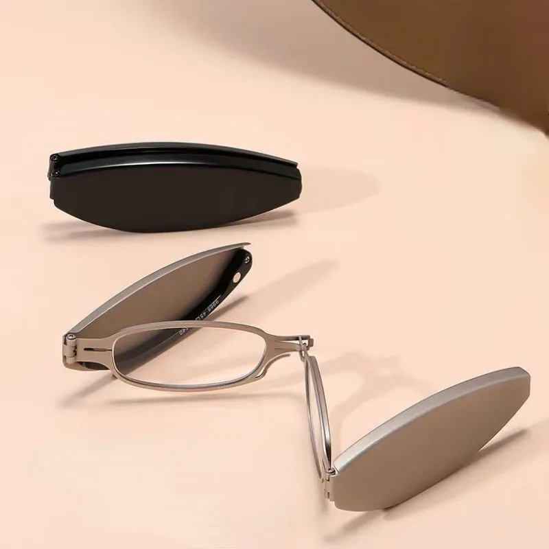 Ultralight Presbyopia Glasses Portable Folding Style HD Anti Blue Presbyopia Glasses Wearing Glasses Bag Glasses Reading Glasses 6