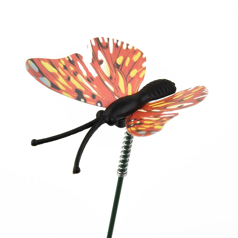 

Outdoor Butterfly Stakes Ornament PVC Material Random Color Indoor Waterproof Yard 25*4cm 50pcs Art Bed Display