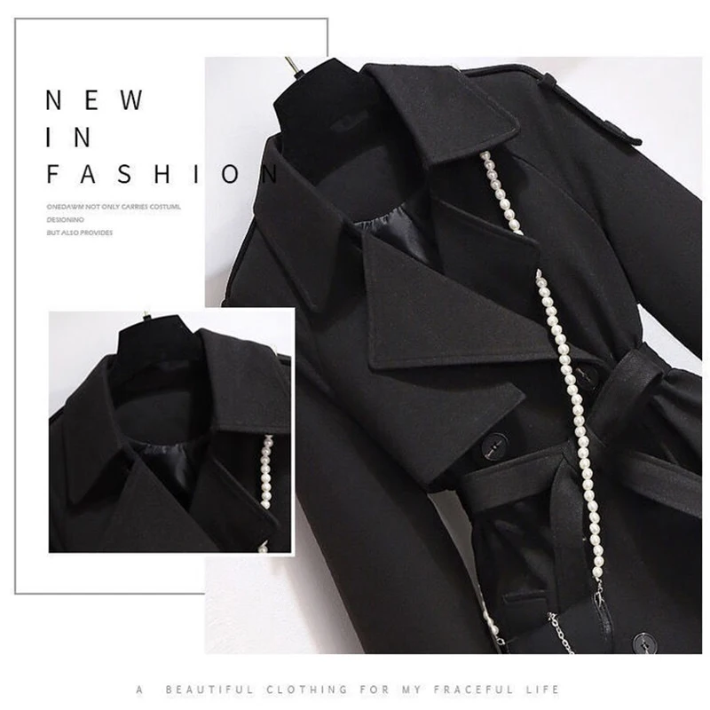 Femme Wool Jacket Women 2023 New Autumn Winter Coat Female Outerwear Short Windbreaker Long Sleeve Tops Black Overcoats