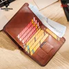 Genuine Leather Mens Wallet RFID Blocking Card Holder ID Money Bag Slim Male Trifold Multi Function Clutch Coin Purse Luxury 3