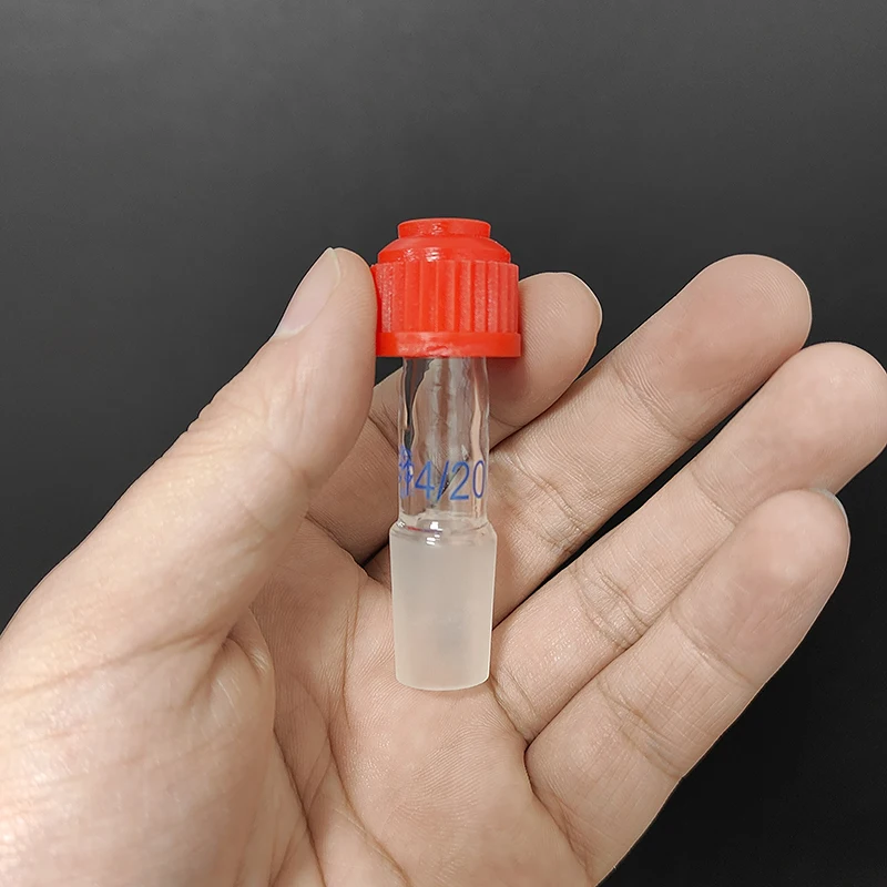 FAPE Adjustable thermometer connector 14/20, Screw thermowell, Laboratory glass connector, Thermometer adapter
