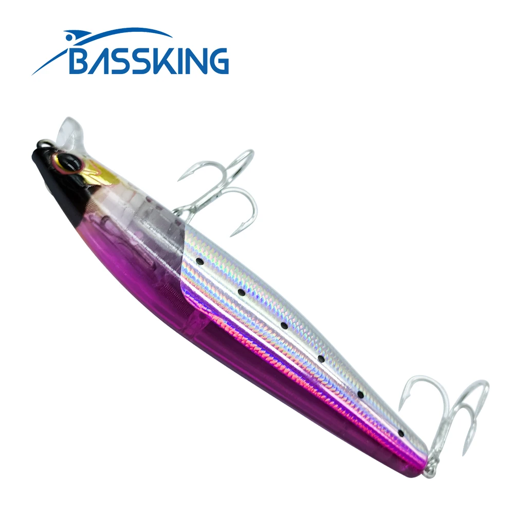 BASSKING Floating Sea Bass Fishing Lures Baits 95mm 100mm Minnow Lures Hard  Swimbait Good Action Wobblers Pike Bass Tackle