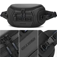 Unisex DSLR Camera bag for Canon/Fujifilm, Water-Resistant Oxford Protective Bag Carries 1 Camera 2 Lenses with Strap 2