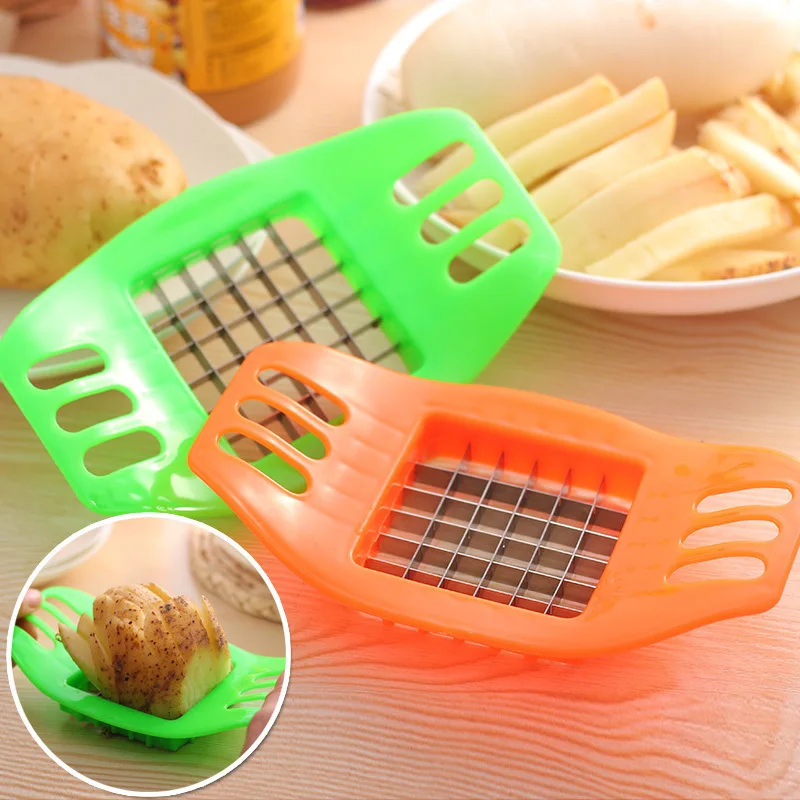 1pc Potato Chip Stainless Steel Vegetable French Fry Chopper Chips Making Tool Kitchen Gadgets Accessories