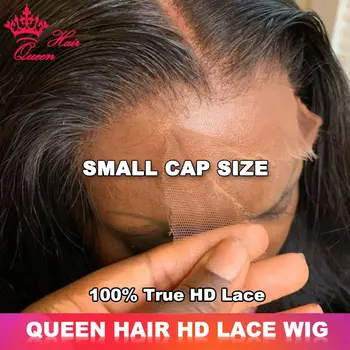 Small Cap Size Wig Queen Hair Real HD Lace Wig Raw Human Hair FULL Frontal Closure HD Melt Skin Lace Wig Straight / Body Wave 1