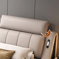 Cadre de couchage lit Unique minimaliste tables de chevet lit fantaisie tête de lit nordique Muebles Para dortoir chambre ensemble meubles 3