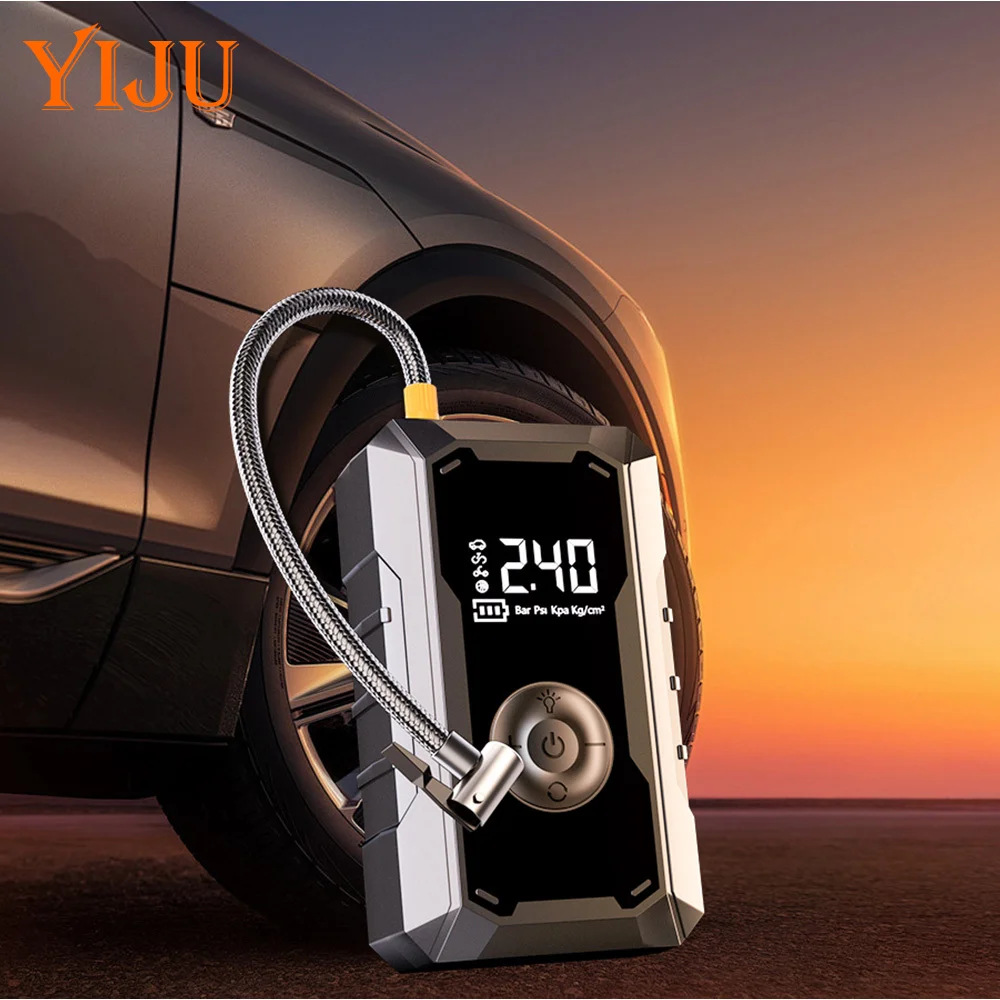 Wired/Wireless Air Pump Car Inflator Tire Pump Air Compressors & Inflators Portable Tire Inflator with 2.8M Power Cord