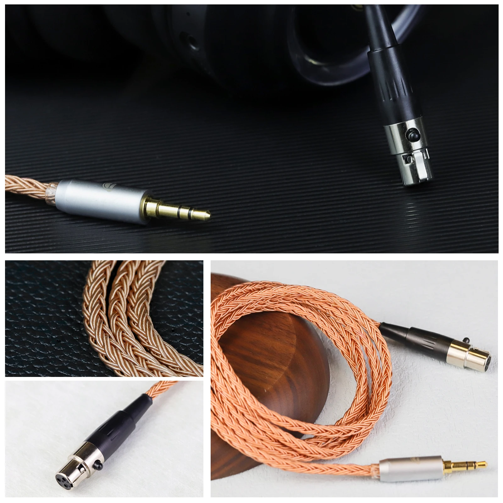 OKCSC Standard Balance Headphone Cable for AKG Q701 K240S Beyerdynamic DT1900 pro 2.5mm/3.5mm/4.4mm/6.35mm/4 Pin XLR/Type-C Plug