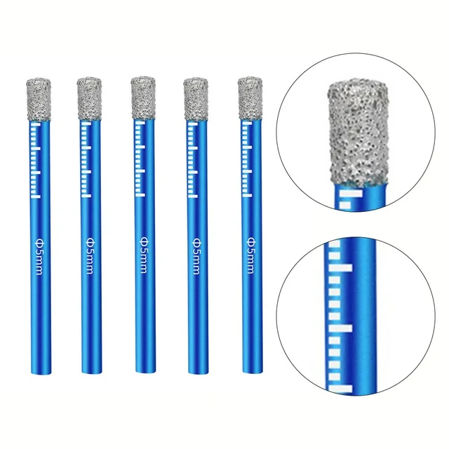 Punta Da Trapano 65 Mm Per Piastrelle E Marmo | Con Punta Di Centraggio | Gambo Esagonale 9.5 Mm - Foto 3