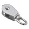 1pcs Stainless Steel Pulley M15/M25 Single Wheel Swivel Lifting Rope Pulley Set Bearing Lifting Wheel Tools Manual Rope Lift 5