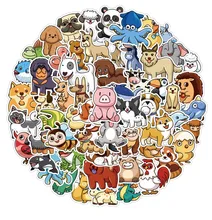 

10/50/100PCS Cute Cartoon Animal Stickers Motorcycle Luggage Guitar Skateboard Cool Graffiti Sticker for Kid Decal Toys Gift