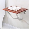 Solid Wood Waterproof Bath Stool  WallMounted Folding Shower Chair, Multifunctional Shoe Changing Seat, Durable Bench 5