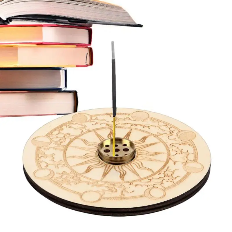 

Деревянная курильница с 9 отверстиями, декоративный держатель для благовоний, для спальни, чайной, гостиной