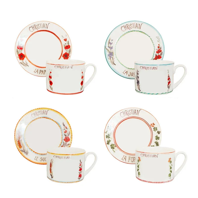 Rider Waite Tarot Flat Plate The Sun And The Moon Style 4pcs In One Set With Gift Box Steak Flat Dinner Plate Coffee Cup Set