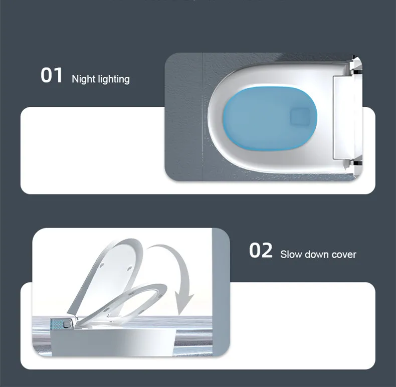 Bathroom Floor Mounted Auto Sensor Flush WC Intelligent Toilet One Piece Smart Toilet Ceramic