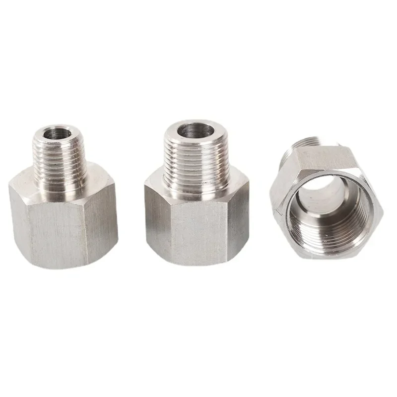 1/8" 1/4" 3/8" 1/2" 3/4" BSP NPT M10 M14 M20 Female Male SS304 Hex Reducer Bushing Pipe Fitting Connector Coupler Pressure Gauge