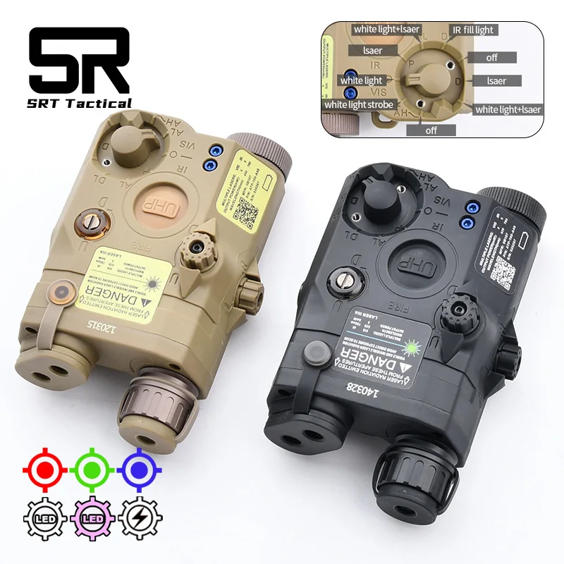 

Tactical Airsoft UHP AN PEQ15 Sight PEQ-15 LA5C Red Dot Green Blue IR Fill Laser Indicator Weapon Scout Strobe Light 20mm Rail