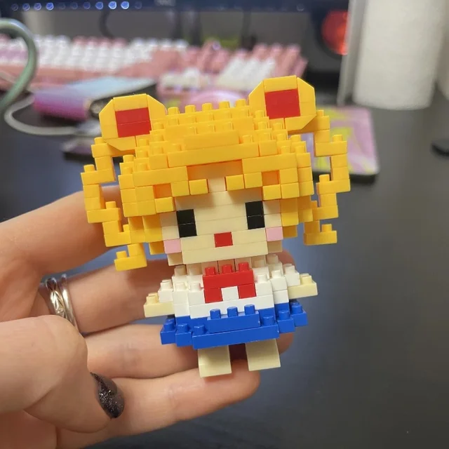 Disney Anime Princess Building Blocks Stitch Mickey Mouse mini Action toy Figures Blocks Toys Bricks Assemble Toys Kids Gifts 4