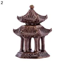 

Mini Decor Miniature Figurine Ceramic Simulated Pavilion Model Figurine Miniatures DIY Bonsai Landscape Dollhouse Miniature Figu