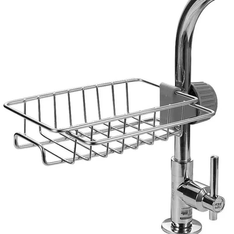 

Faucet Rack Drain Rack Sponge Storage Faucet Holder Soap Drainer Towel Rack Pool Rag Storage Drain Dry Rack for Bathroom Kitchen