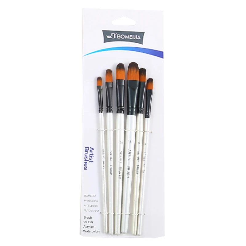 Premium Paint Brushes Set - Versatile Round, Flat, Angle, Filbert Brushes for Acrylic, Watercolor, Oil, & Gouache Painting