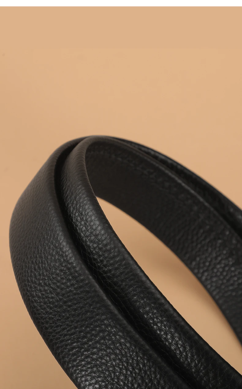 Herren gürtel Hochwertiger Pu-Gürtel ohne Schnalle High-End-Business-Gürtel Mode Freizeit Jeans Gürtel Gürtel für Papa als Geschenk – Detail 7