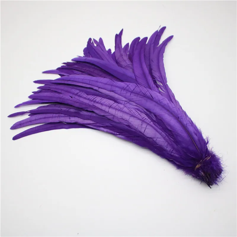 Ostrich Feathers - 16-18 Tail Feathers - Purple