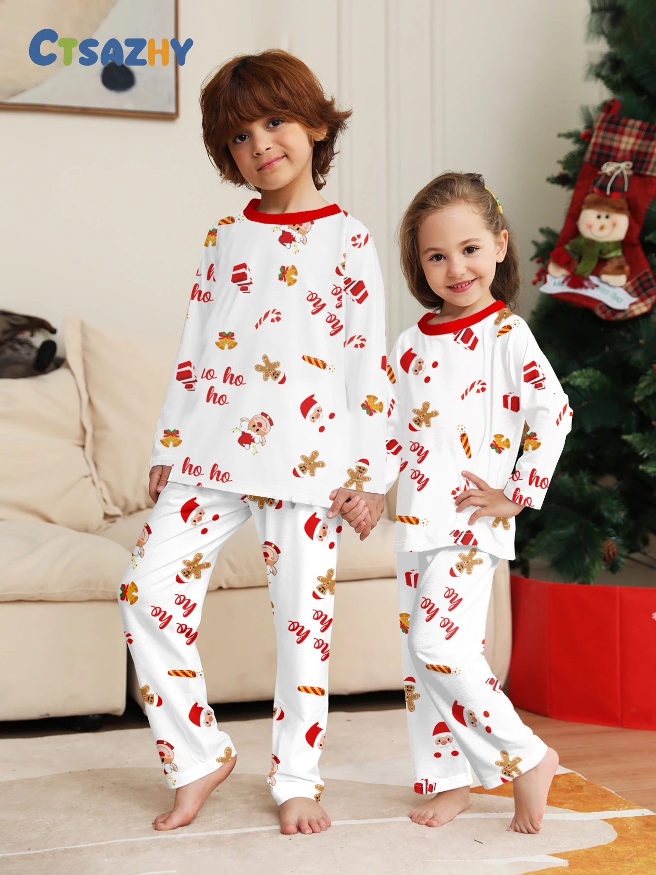 Matching Xmas Family Loungewear - "Merry Christmas" Slogan with Polar Bear Motifs, Warm & Snug 5 Matching Xmas Family Loungewear - "Merry Christmas" Slogan with Polar Bear Motifs, Warm & Snug 5
