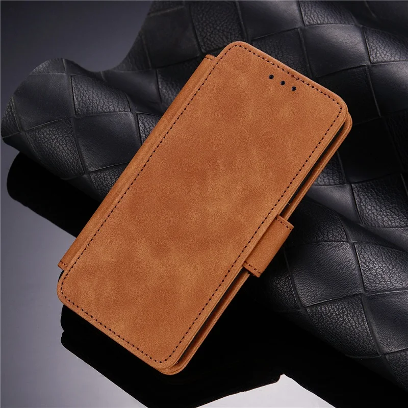 Leather & Silicone Business Phone Holster Wallet Cover Case