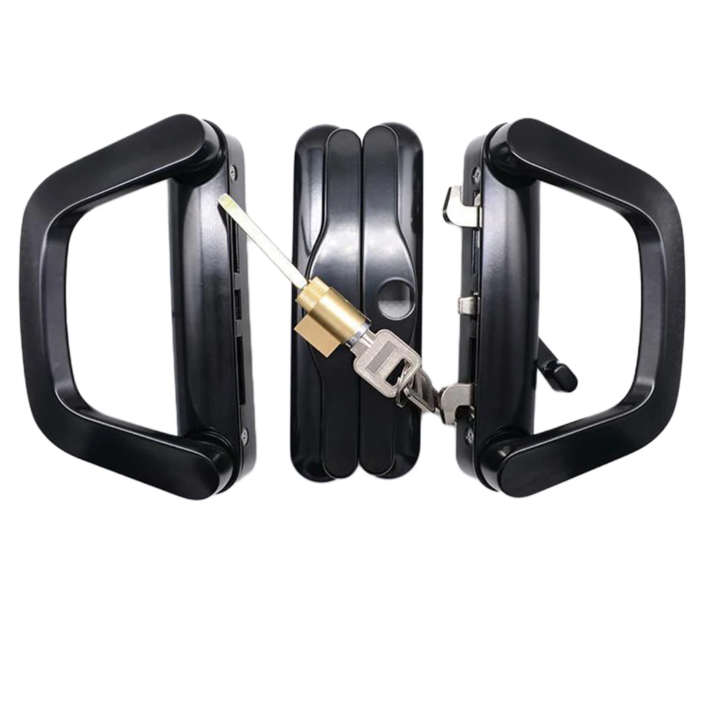 Patio Sliding Door Handle Set With Keys Replacement Handle Lock Set Black Door Knob Manillas Para Muebles Handles For Furniture