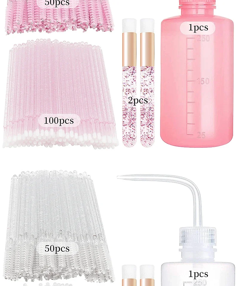 4 Typ 153 stücke Wimpern verlängerung liefert Set Wimpern saubere Bürste 250ml Blow Wash Flasche Wimpern heben Mikro bürsten Make-up-Tool – Detail 6