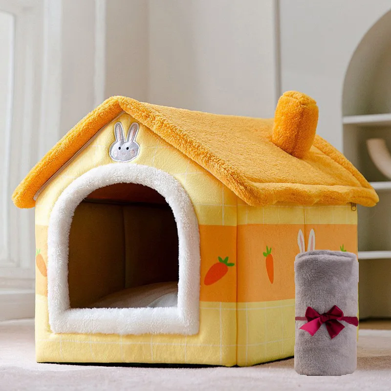 

Cat house type spring and summer small and medium-sized dogs can be disassembled and washed four seasons general dog house cat h