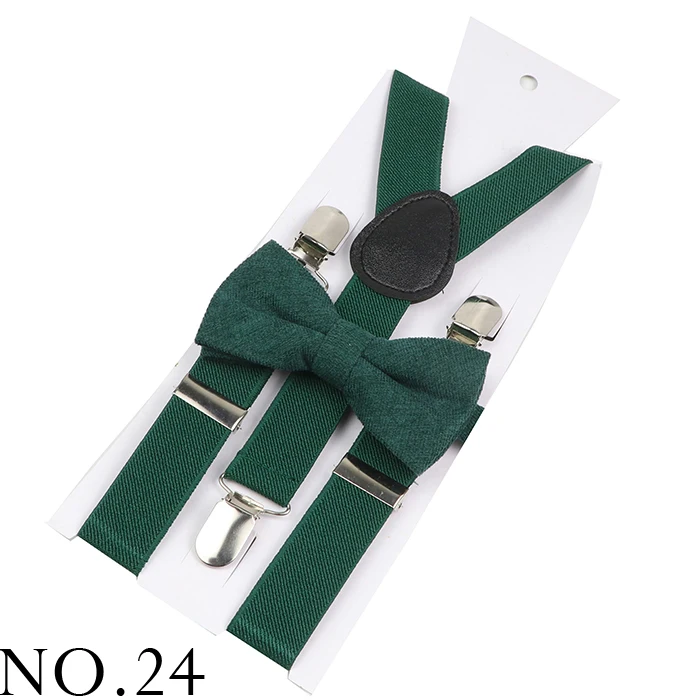 Adjustable Elastic Leather Suspenders Bowtie Set Men Women Sage Green Braces Straps For Wedding Y-Back Shirt Accessories Gift
