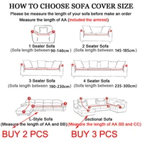 Velvet Sofa Cover for Living Room Thick Elastic Sofa Cover 1/2/3/4 Seater L Shaped Corner Sofa Cover Stretch Cover for Sofa 2