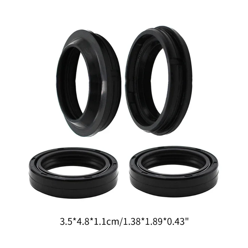 Motorcycle 35x48x11mm Front Fork Damper Oil Seal Dust Sealed Rings