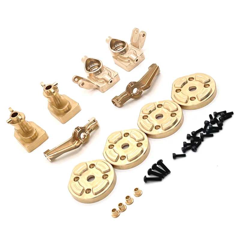 for MJX H12Y H12Y+ RC Car Chassis Brass Modification Accessories, Steering Cup, C-seat, Rear Cup, Gear Cover Counterweight Set. 6