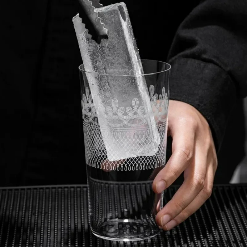 Japanese Baked Colin Cup, Thin Cocktail Glasses Cups, Highball Whiskey Glass Cup, Creative Slanted Bubble Cups,Bar Kitchen Tools