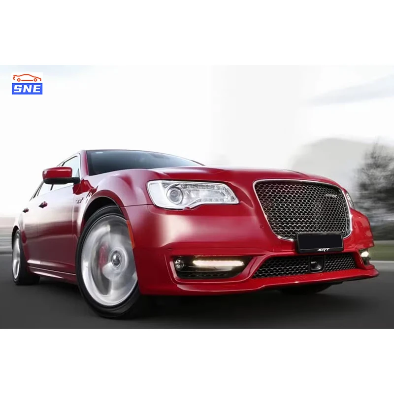 Srt Style Auto Parts Body Kit Wide Front Bumper Lip Car Bumper Body Kit for Chrysler 300C Front with Fog Lamp & DRL 12+