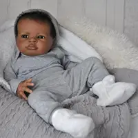 Risbecko 20 Inch Lifelike Black Reborn Baby Doll - African American Soft Cloth Body Doll - Birthday Gift/Christmas Gift 4