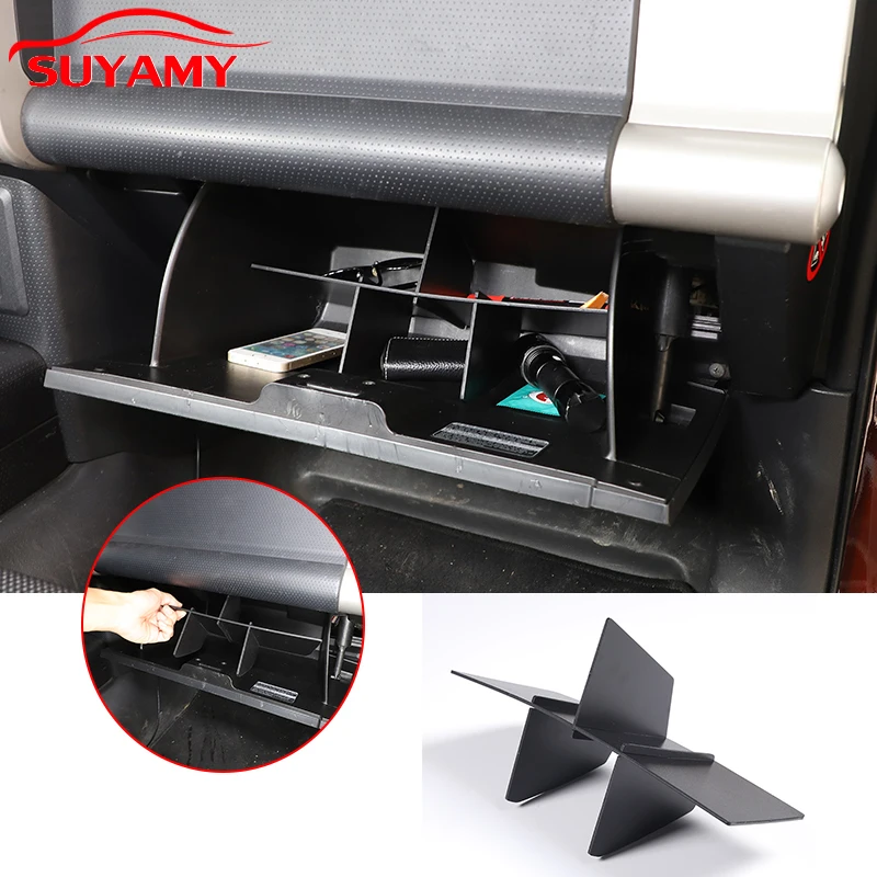 

ABS Co-Driver Glove Box Dividers Organizer Insert Box Secondary Storage For 2007-2021 Toyota FJ Cruiser Car Accessories