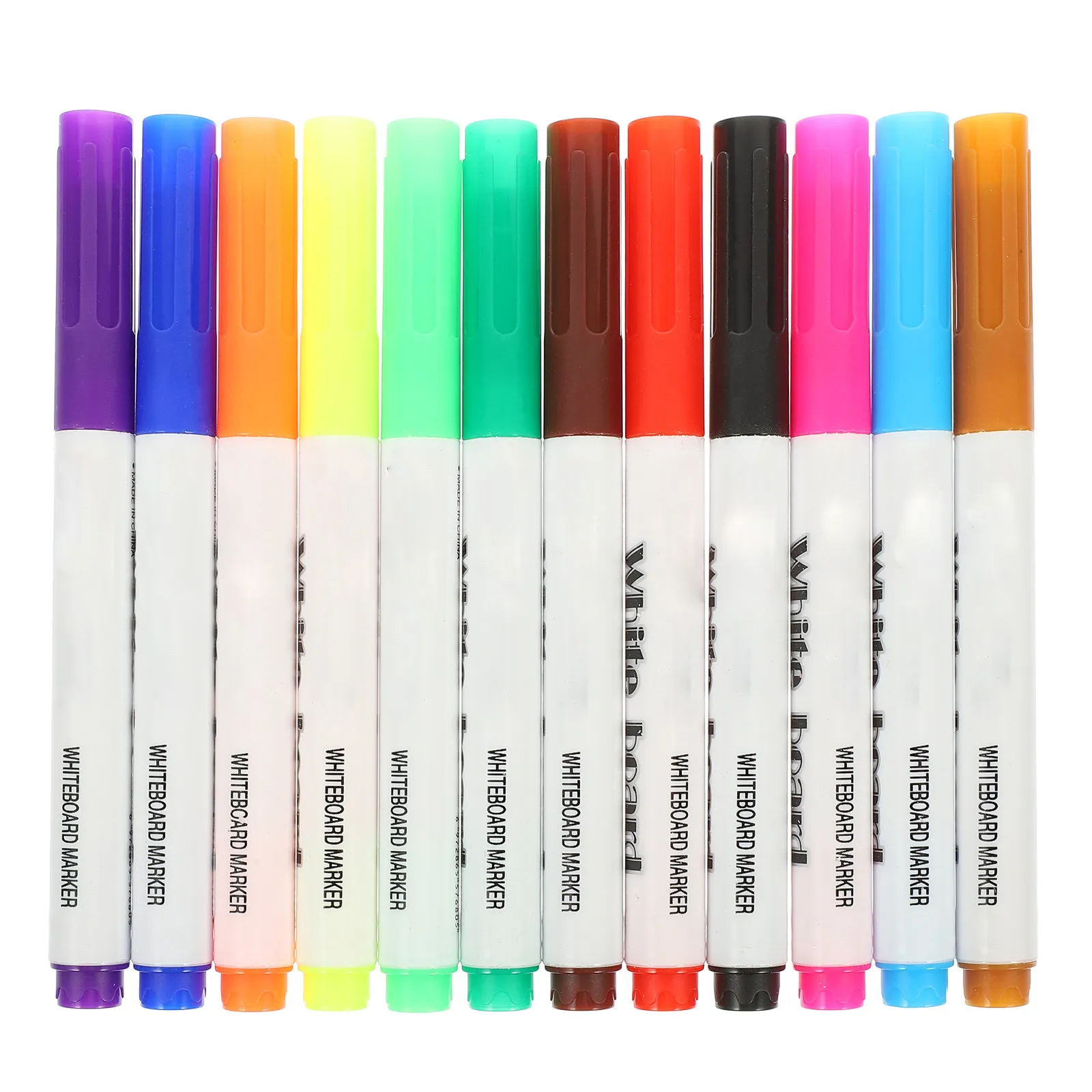 12Pcs 휴대용 화이트 보드 마커 어린이를위한 물에 뜨는 물 그림 펜 안전 무독성 부드러운 지울 수있는 학교 미술 용품
