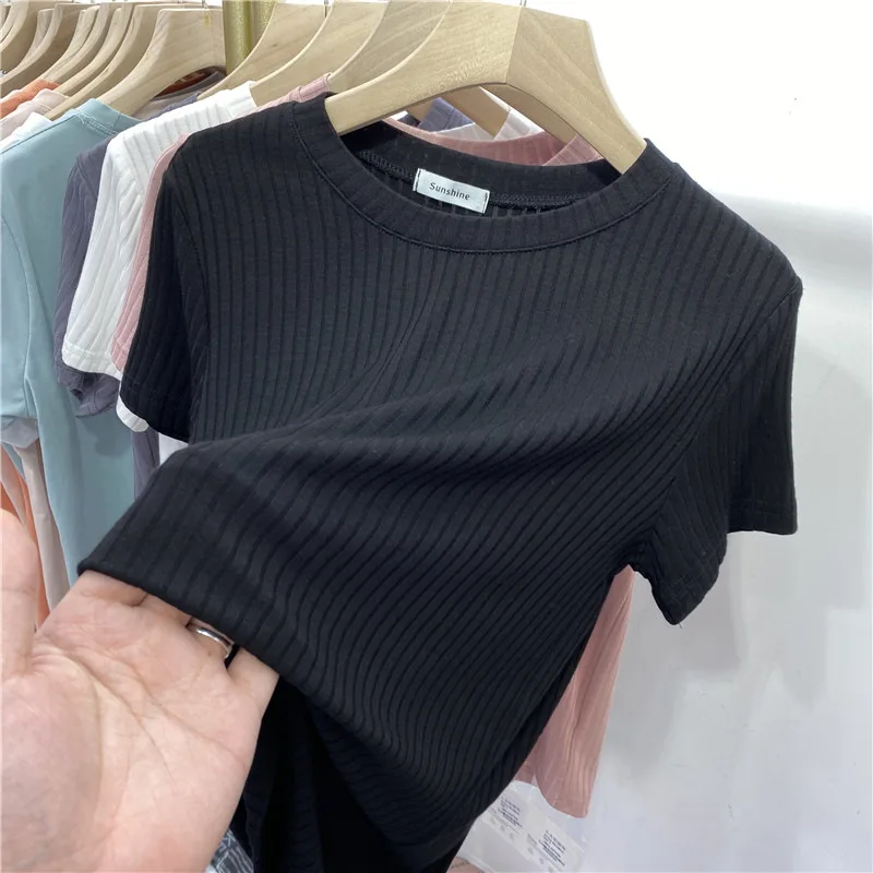 

MRMT 2024 Brand New Women's Slim Thin Short-Sleeved T-Shirt With a Bottoming Shirt Casual All Match Top Women