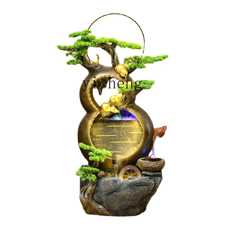 

XL Rockery Hanging Pot Water Fountain Humidifying Landscape Decoration Floor Ornaments Gift