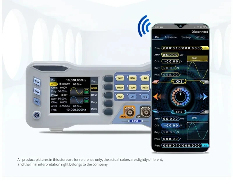 60Mhz 80Mhz Function Arbitrary Waveform Generator Dual Channel Signal Source 275