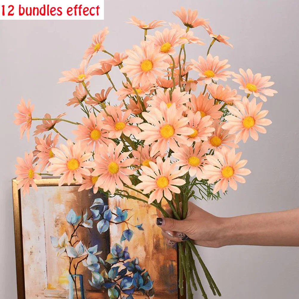 thumbnail image 1 of Fake Flowers Bouquet Home Artificial Bouquet Daisy Flowers Home Coffee Party Shop Decor Silk Baby Shower Brand New, 1 of 5