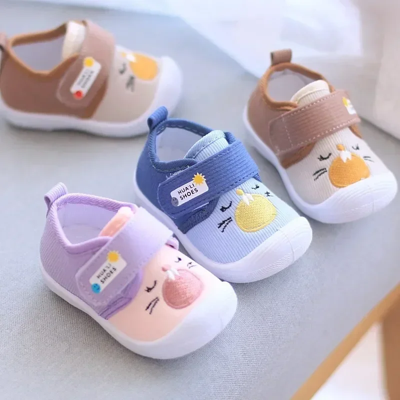 Baby Will Beep Baby Shoes with Soft Soles and Breathable Headband Spring and Autumn Walking Shoes 1-3 Years Old